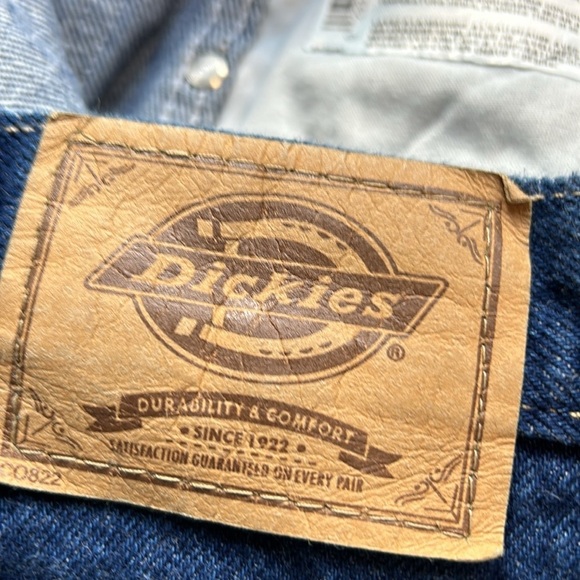 Dickies Men's Denim Blue Jeans 33 X 32 Five Pocket Straight Leg 100% Cotton - Picture 7 of 8